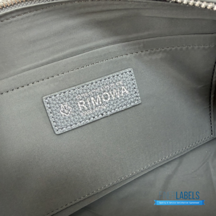 RIMOWA Never Still Leather Toiletry Bag (Anthracite Grey Grained Leather)