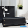 CHANEL Small Shopping Bag  (Black Smooth Calfskin & Gold-Tone Metal)
