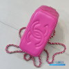 CHANEL Small Rectangular Vanity Case with Top Handle (Fuchsia Quilted Lambskin & Gold-Tone Hardware)