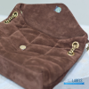 YSL Loulou Puffer Small, One Size (Cinnamon Brown Suede & Bronze-Tone Hardware)