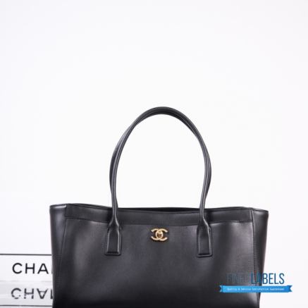 Chanel Archetype Small Shopping Tote (Black Calfskin)