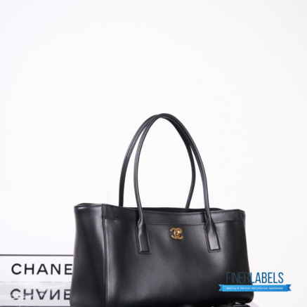 Chanel Archetype Small Shopping Tote (Black Calfskin)