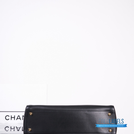 Chanel Archetype Small Shopping Tote (Black Calfskin)
