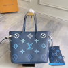 Louis Vuitton Neverfull MM (Dégradé Bleu Monogram Giant Empreinte Leather)