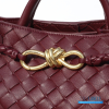 BV Small Andiamo Bag (Barolo Dark Burgundy Intrecciato Lambskin)