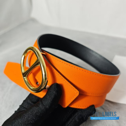 QC Hermès Reversible Belt a Gold Chaine d'Ancre Buckle