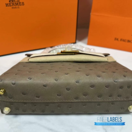 QC Hermes Ostrich Kelly Mini II Bag