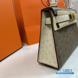 QC Hermes Ostrich Kelly Mini II Bag