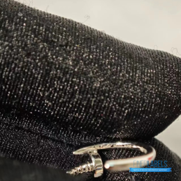 QC Cartier Juste Un Clou hoop earrings in white gold