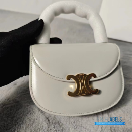 QC Celine Mini Besace Clea Bag in Shiny Calfskin Leather