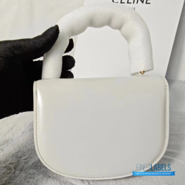 QC Celine Mini Besace Clea Bag in Shiny Calfskin Leather