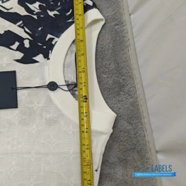 QC Louis Vuitton White Plant Flower Embroidery T-shirt