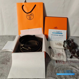 QC Hermès H Buckle Reversible Belt