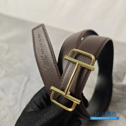 QC Hermès H Buckle Reversible Belt