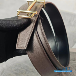 QC Hermès H Buckle Reversible Belt