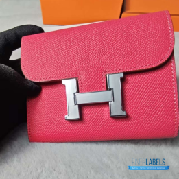 QC Hermès Constance Wallet Pink