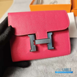 QC Hermès Constance Wallet Pink