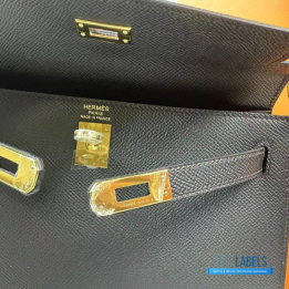 QC Hermes Kelly 25 Bag Black