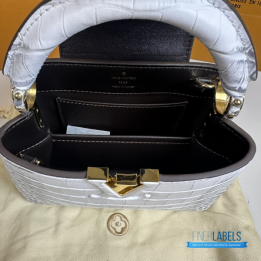 QC Louis Vuitton Capucines Croco press