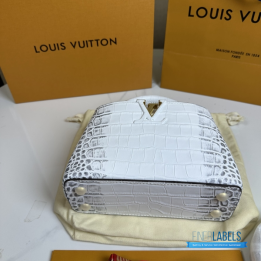 QC Louis Vuitton Capucines Croco press