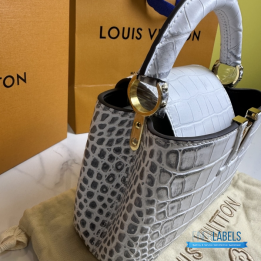 QC Louis Vuitton Capucines Croco press