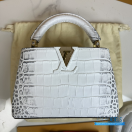 QC Louis Vuitton Capucines Croco press