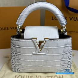 QC Louis Vuitton Capucines Croco press