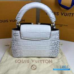 QC Louis Vuitton Capucines Croco press