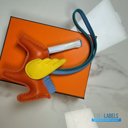 QC Hermès Rodeo Pegase PM Charm in Orange