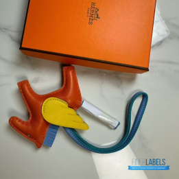 QC Hermès Rodeo Pegase PM Charm in Orange