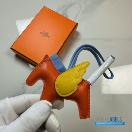QC Hermès Rodeo Pegase PM Charm in Orange