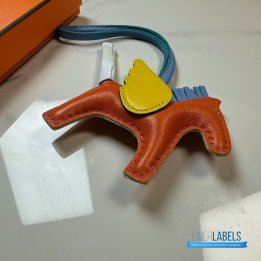 QC Hermès Rodeo Pegase PM Charm in Orange
