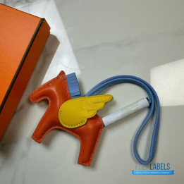 QC Hermès Rodeo Pegase PM Charm in Orange