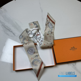 QC Hermès C'est la Fête Twilly Scarf