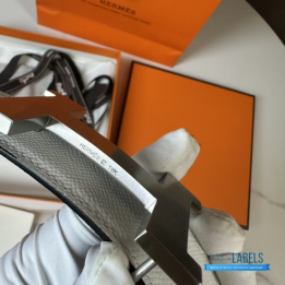 QC Hermès Constance H Belt White and Black