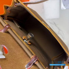 Hermès Herbag Zip 31 in a Brown Canvas and Tan Leather Combination