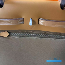 Hermès Herbag Zip 31 in a Brown Canvas and Tan Leather Combination