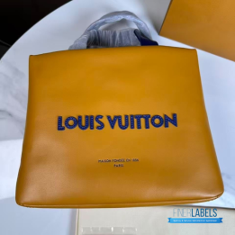 QC LV Mini Shopper Tote in Saffron Yellow