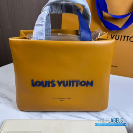 QC LV Mini Shopper Tote in Saffron Yellow