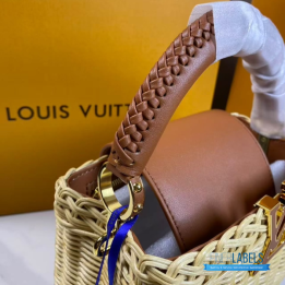 QC LV Capucines BB Rattan Bag