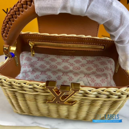 QC LV Capucines BB Rattan Bag