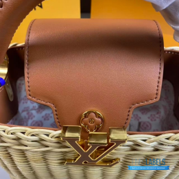QC LV Capucines BB Rattan Bag