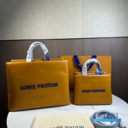QC LV MM Shopper Tote in Saffron Yellow