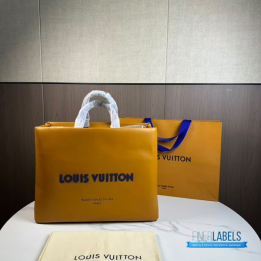 QC LV MM Shopper Tote in Saffron Yellow