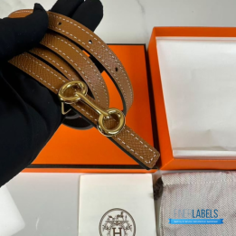 QC Hermès Heritage reversible leather belt
