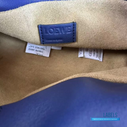 QC Loewe Mini Flamenco Clutch in Nappa Calfskin in the color Abyss Blue