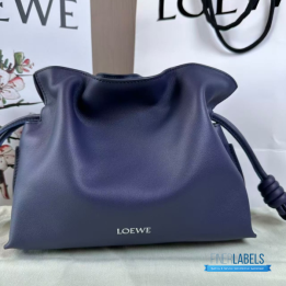 QC Loewe Mini Flamenco Clutch in Nappa Calfskin in the color Abyss Blue
