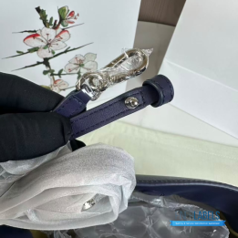 QC Loewe Mini Flamenco Clutch in Nappa Calfskin in the color Abyss Blue