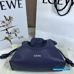 QC Loewe Mini Flamenco Clutch in Nappa Calfskin in the color Abyss Blue