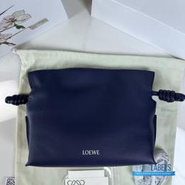 QC Loewe Mini Flamenco Clutch in Nappa Calfskin in the color Abyss Blue